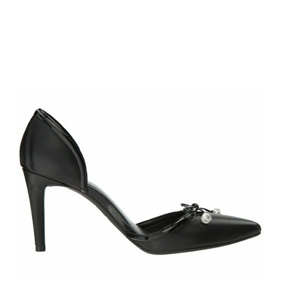 New! MICHAEL KORS Gia Leather Black Pumps Heels - Picture 2 of 5